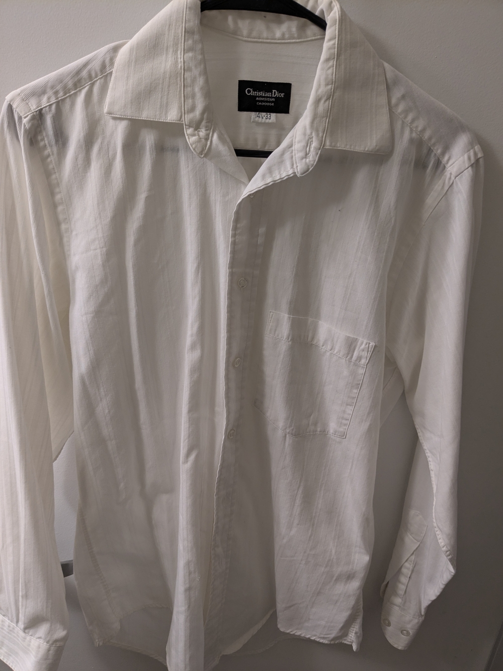 Christian Dior Monsieur vintage white mens dress shirt